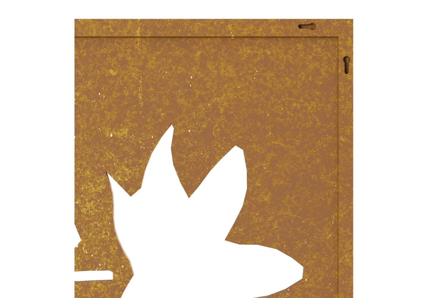 Garden Wall Decoration 105x55 Cm Corten Steel Maple Leaf Design-7