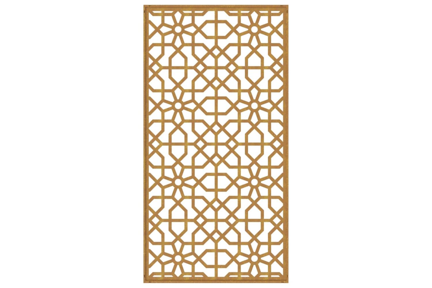 Garden Wall Decoration 105x55 Cm Corten Steel Moorish Design-5