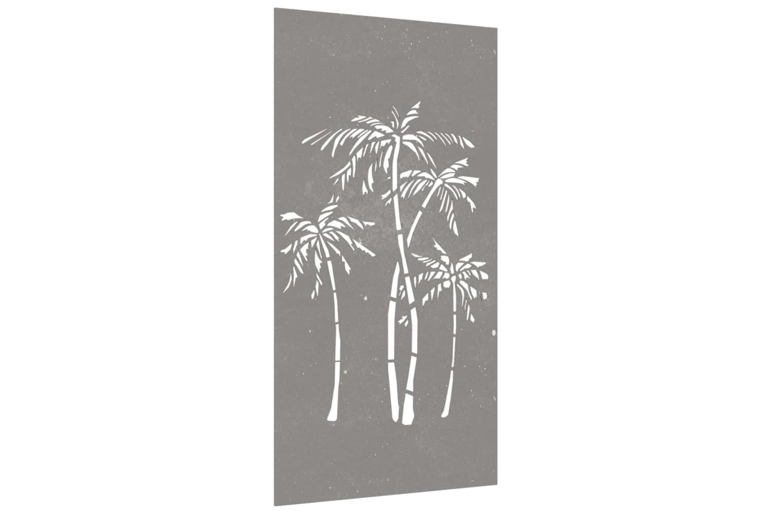 Garden Wall Decoration 105x55 Cm Corten Steel Palm Tree Design-3