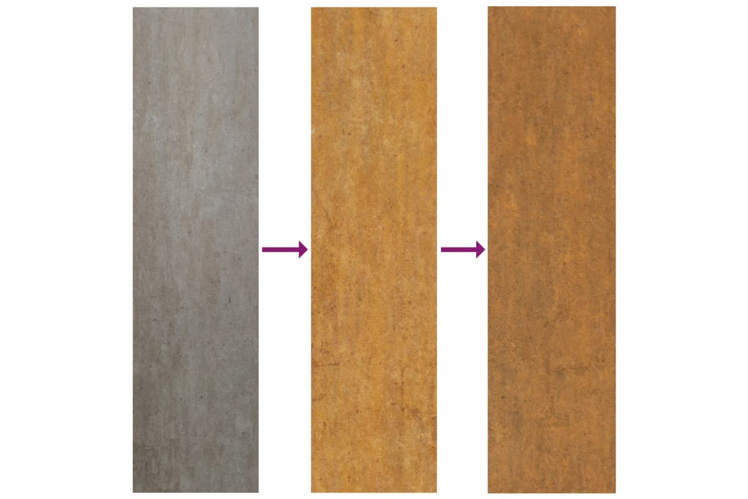 Garden Wall Decoration 105x55 Cm Corten Steel Palm Tree Design-6