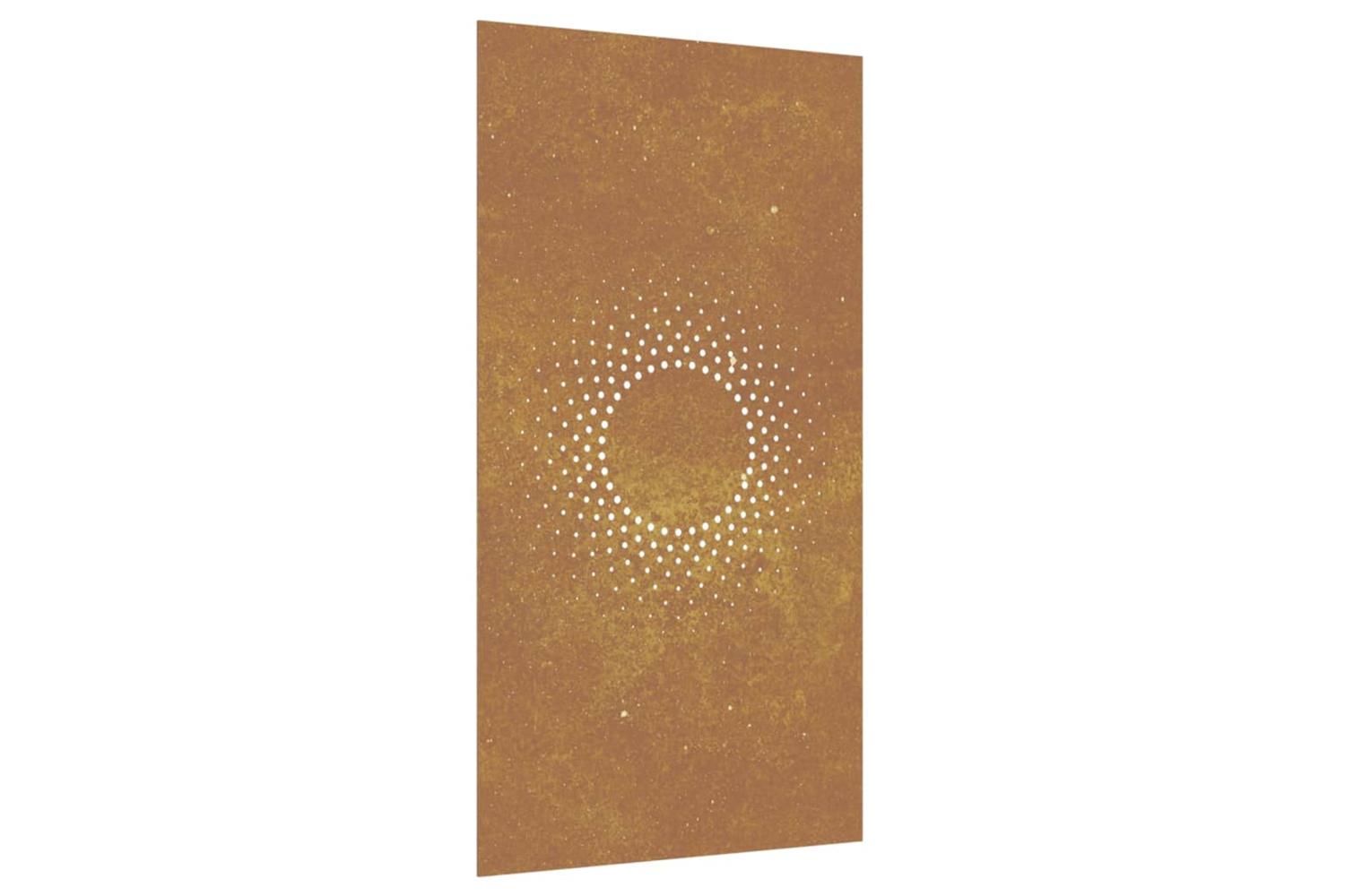 Garden Wall Decoration 105x55 Cm Corten Steel Sun Design-2