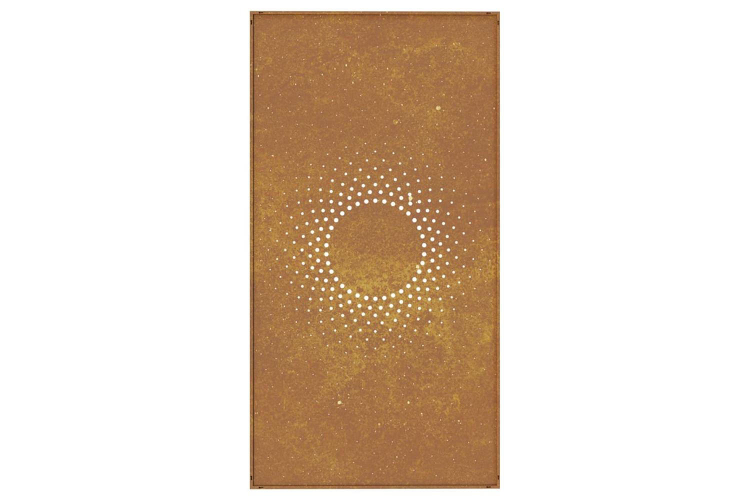 Garden Wall Decoration 105x55 Cm Corten Steel Sun Design-5