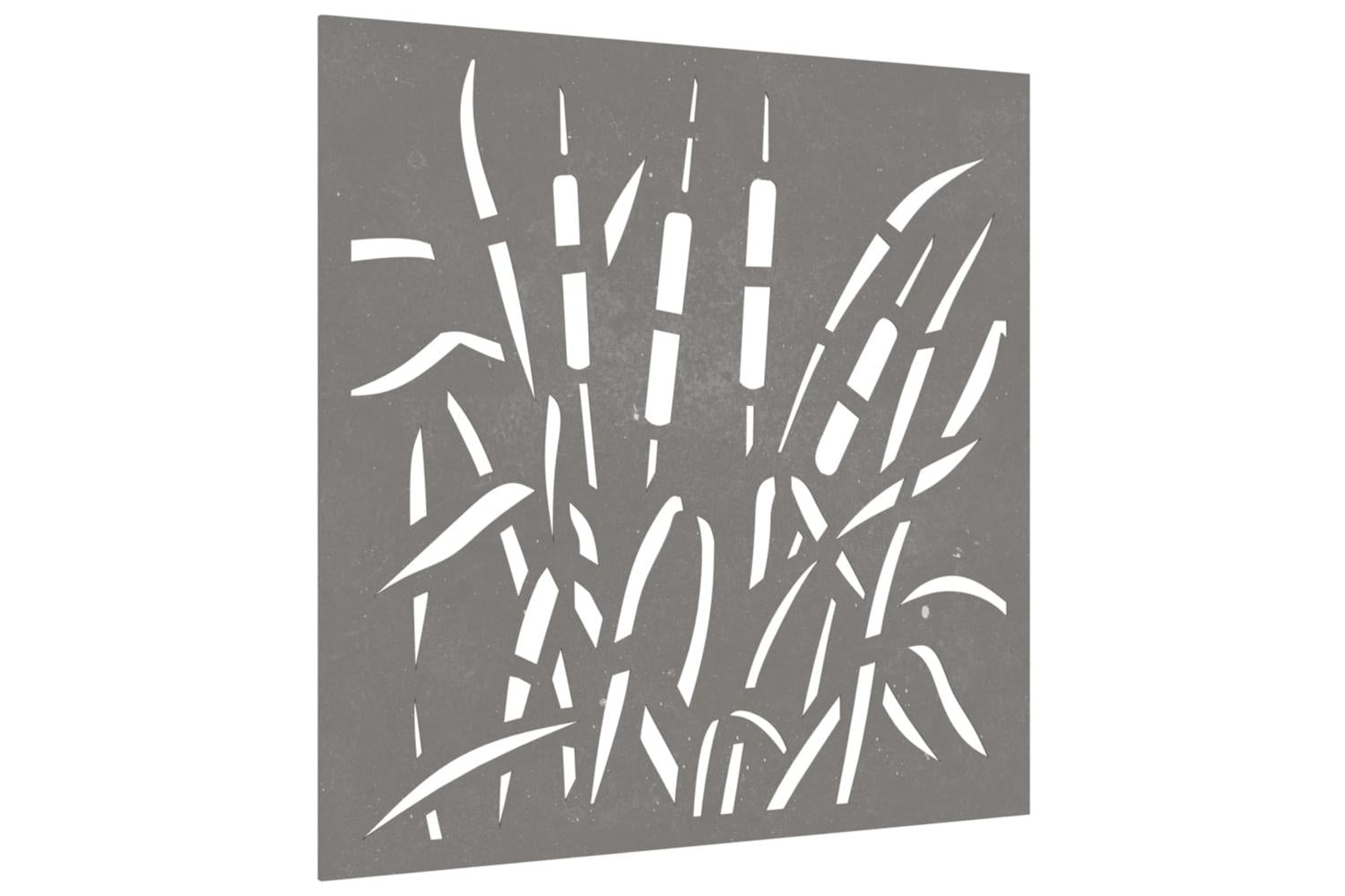 Garden Wall Decoration 55x55 Cm Corten Steel Grass Design-3