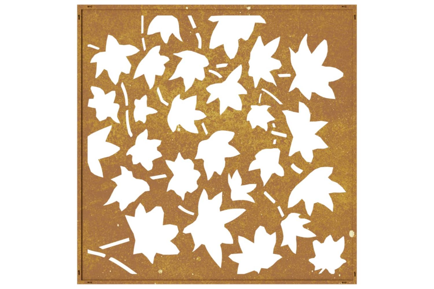 Garden Wall Decoration 55x55 Cm Corten Steel Maple Leaf Design-5