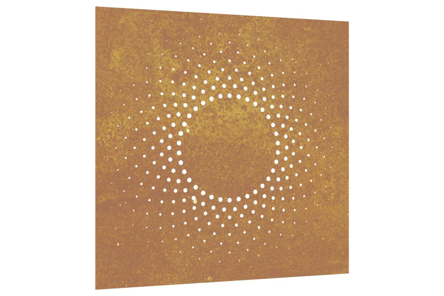 Garden Wall Decoration 55x55 Cm Corten Steel Sun Design-2