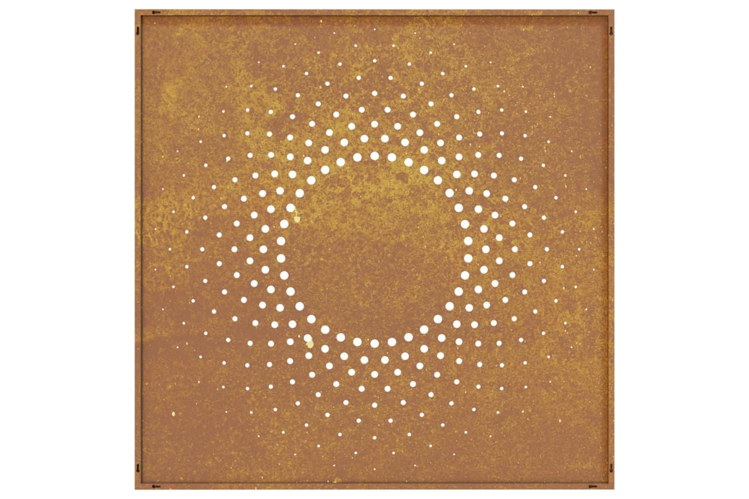 Garden Wall Decoration 55x55 Cm Corten Steel Sun Design-5