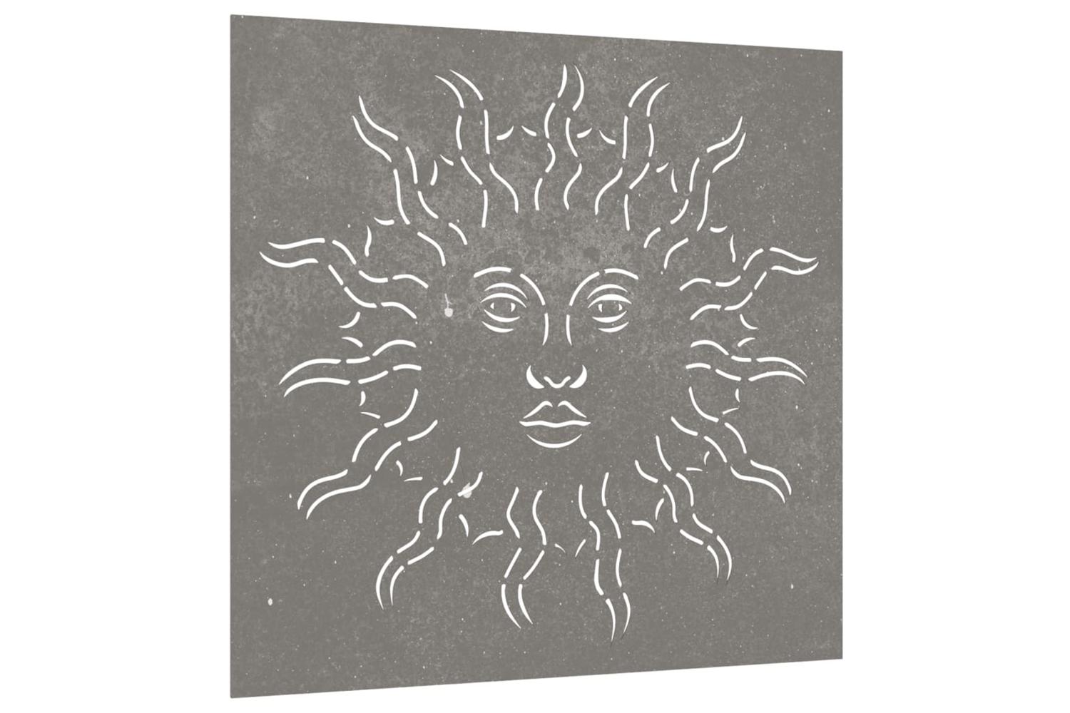 Garden Wall Decoration 55x55 Cm Corten Steel Sun Design-3