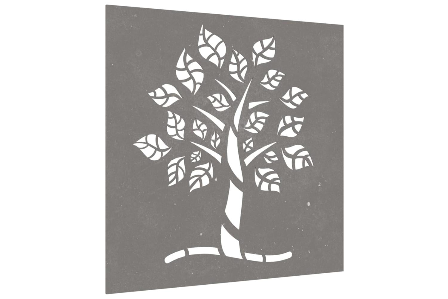 Garden Wall Decoration 55x55 Cm Corten Steel Tree Design-3