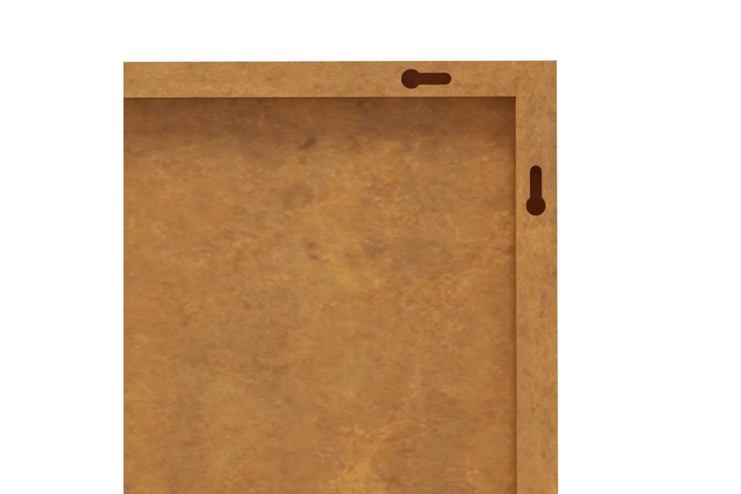 Garden Wall Decoration 55x55 Cm Corten Steel Tree Design-7