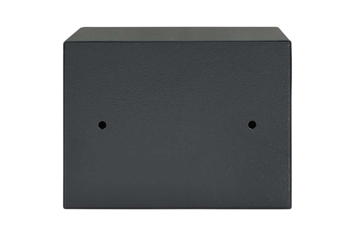 Safe Box With Lock Grey 17 X 23 X 17 Cm Steel-6