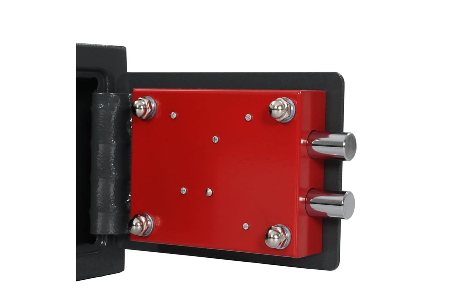 Safe Box With Lock Grey 17 X 23 X 17 Cm Steel-8