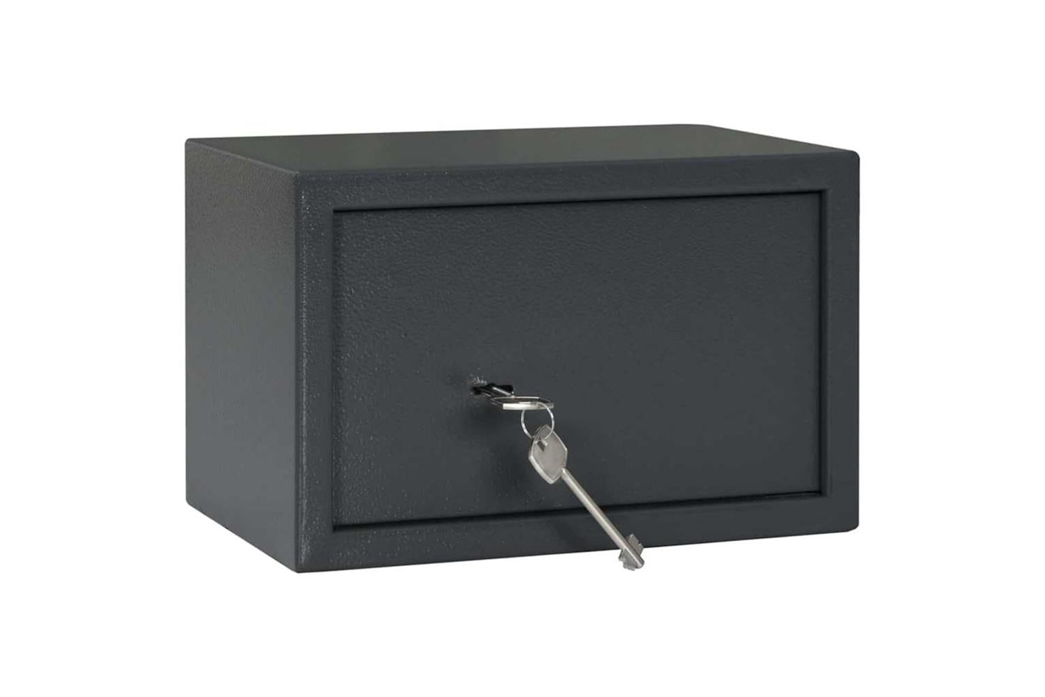 Safe Box With Lock Grey 20 X 31 X 20 Cm Steel-2