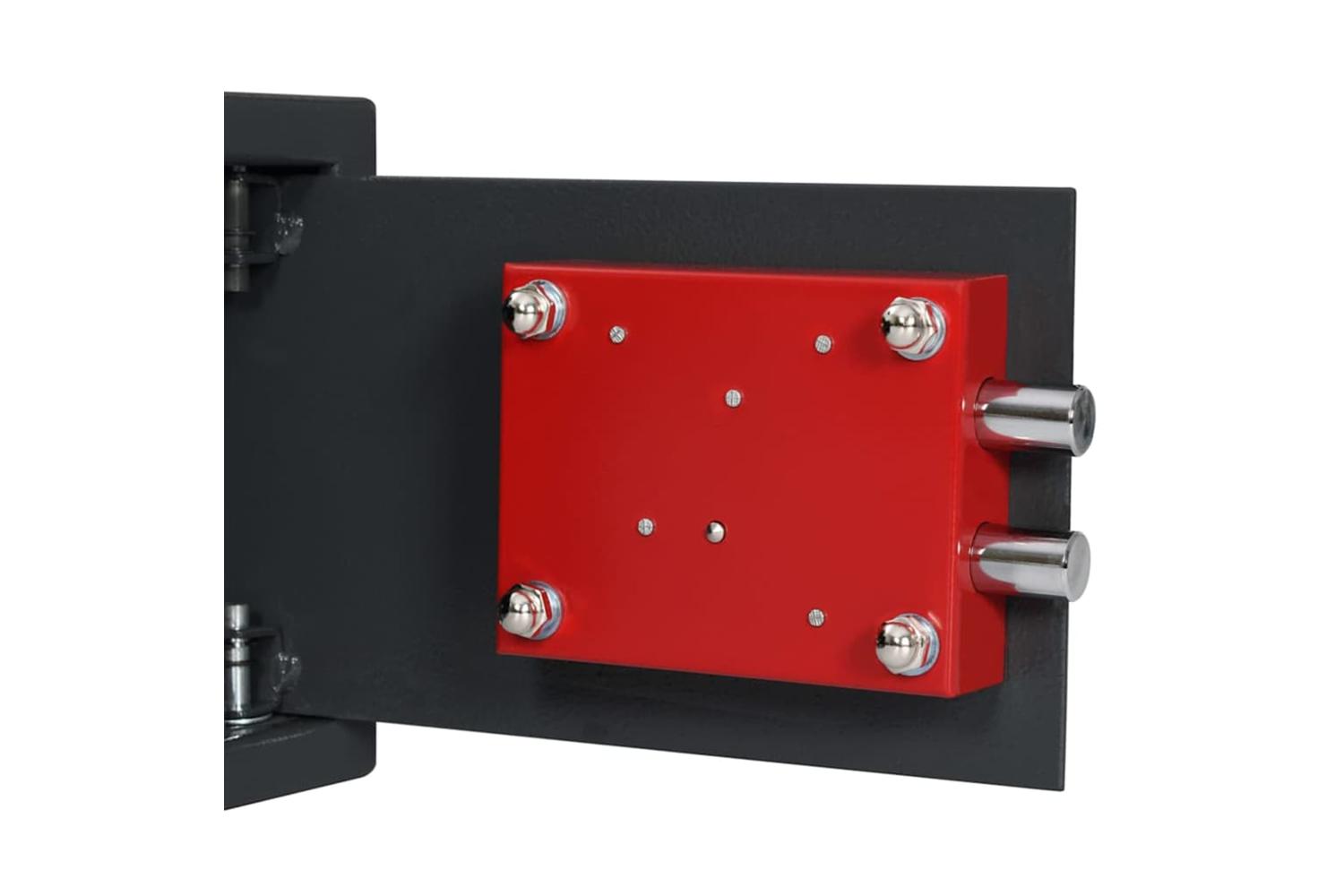 Safe Box With Lock Grey 20 X 31 X 20 Cm Steel-8