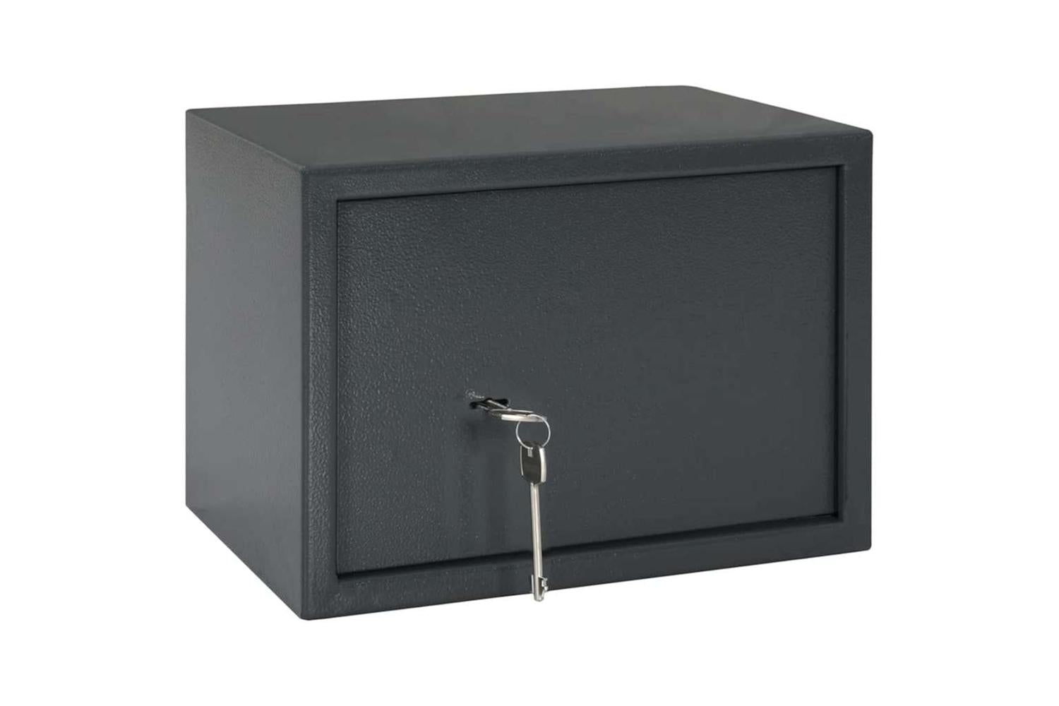 Safe Box With Lock Grey 25 X 35 X 25 Cm Steel-2