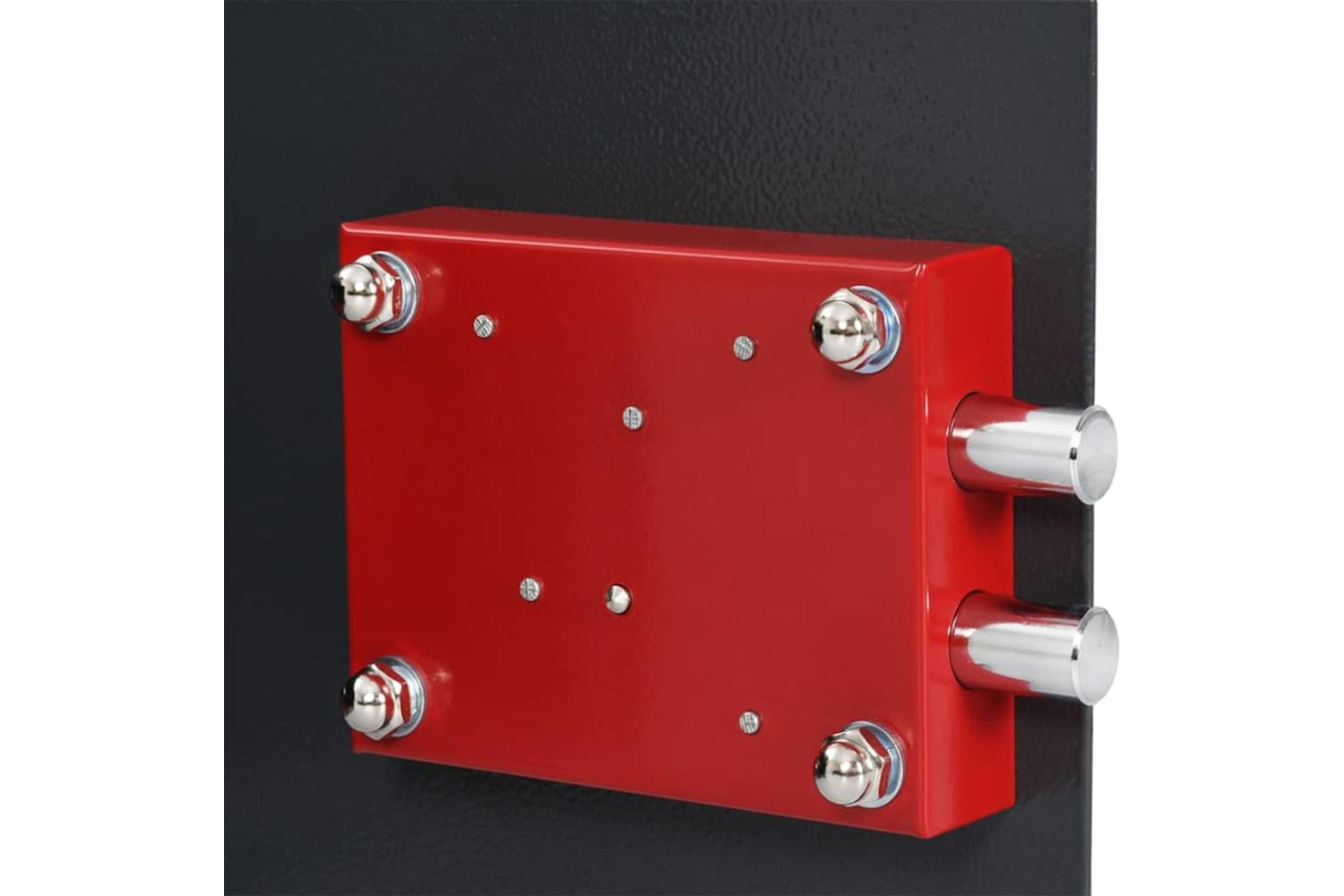 Safe Box With Lock Grey 25 X 35 X 25 Cm Steel-8