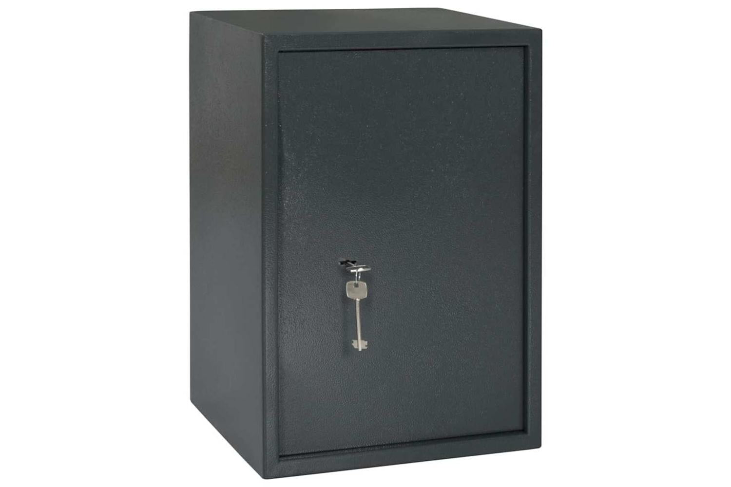 Safe Box With Lock Grey 31 X 35 X 50 Cm Steel-2