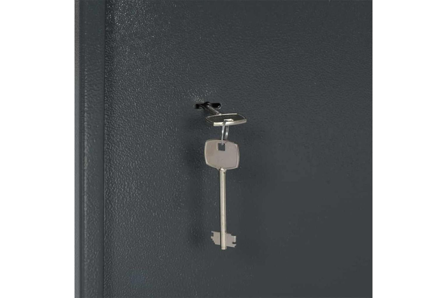 Safe Box With Lock Grey 31 X 35 X 50 Cm Steel-7