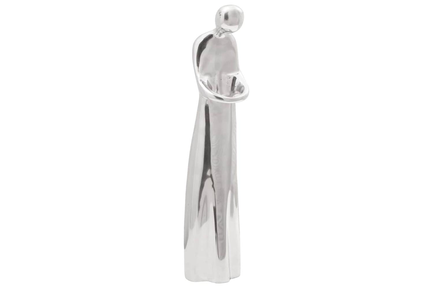 Sculpture Silver 10 X 16 X 49 Cm Aluminium