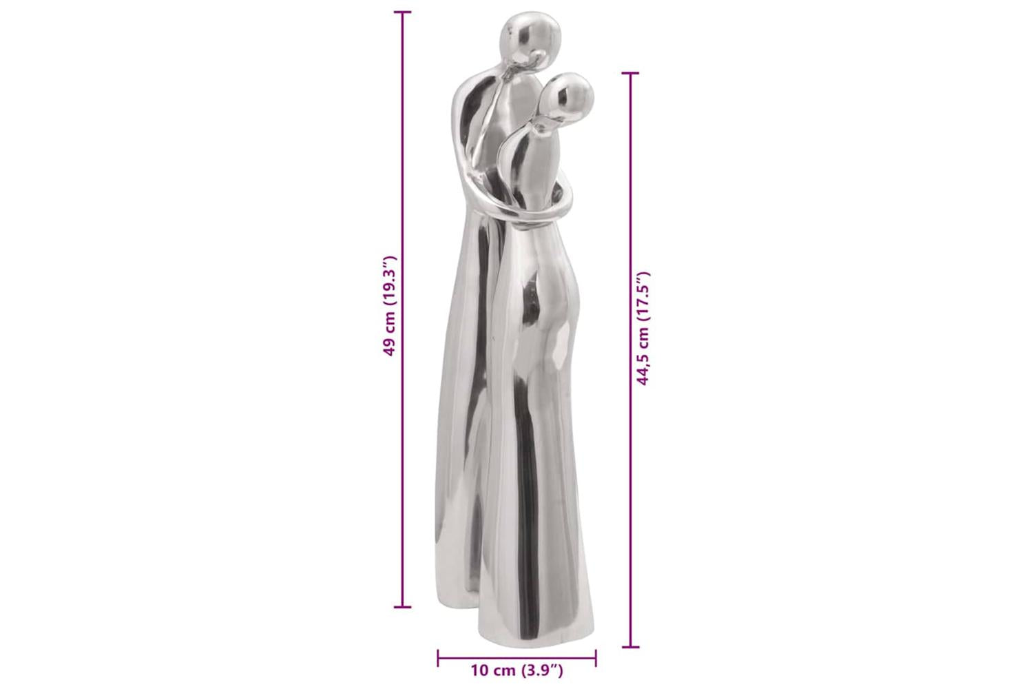 Sculpture Silver 10 X 16 X 49 Cm Aluminium-10