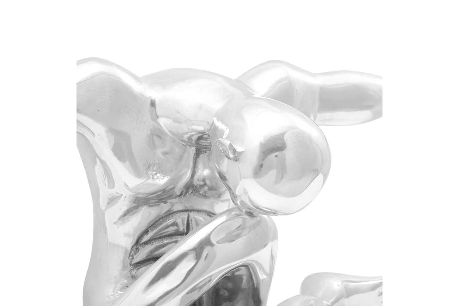 Sculpture Silver 63 X 20 X 22 Cm Aluminium-4