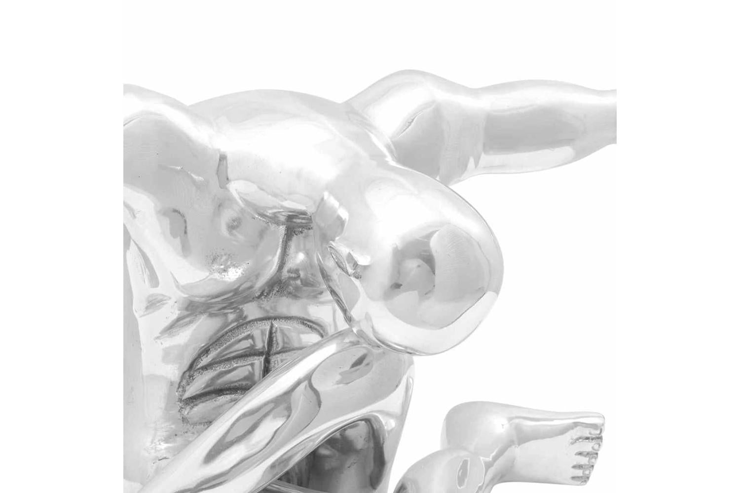 Sculpture Silver 915 X 32 X 33 Cm Aluminium-4
