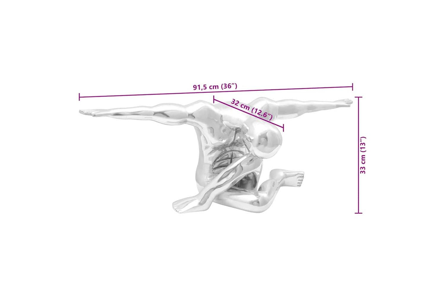 Sculpture Silver 915 X 32 X 33 Cm Aluminium-7
