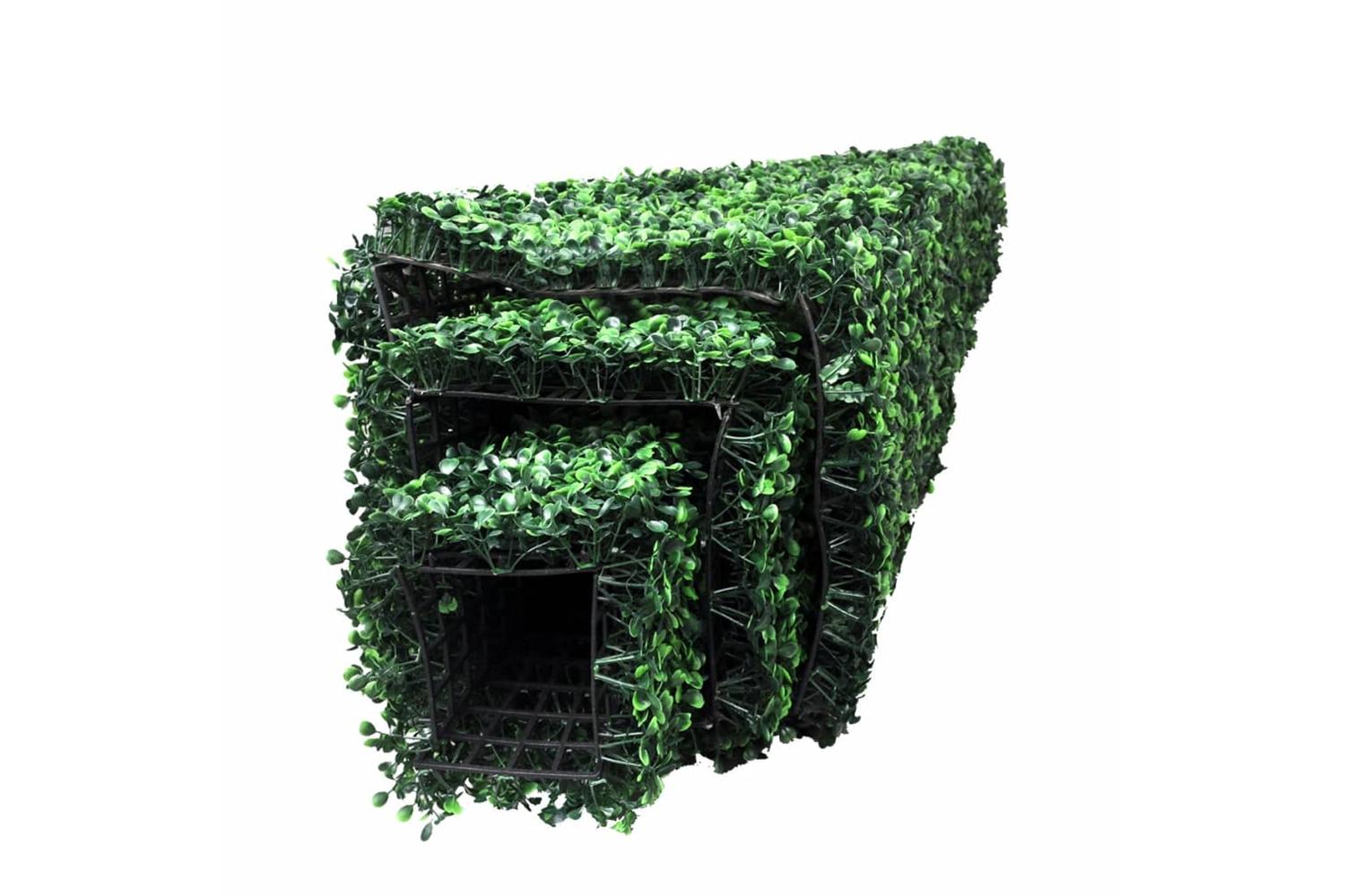 Set Of 3 Artificial Boxwood Pyramid Topiary-3