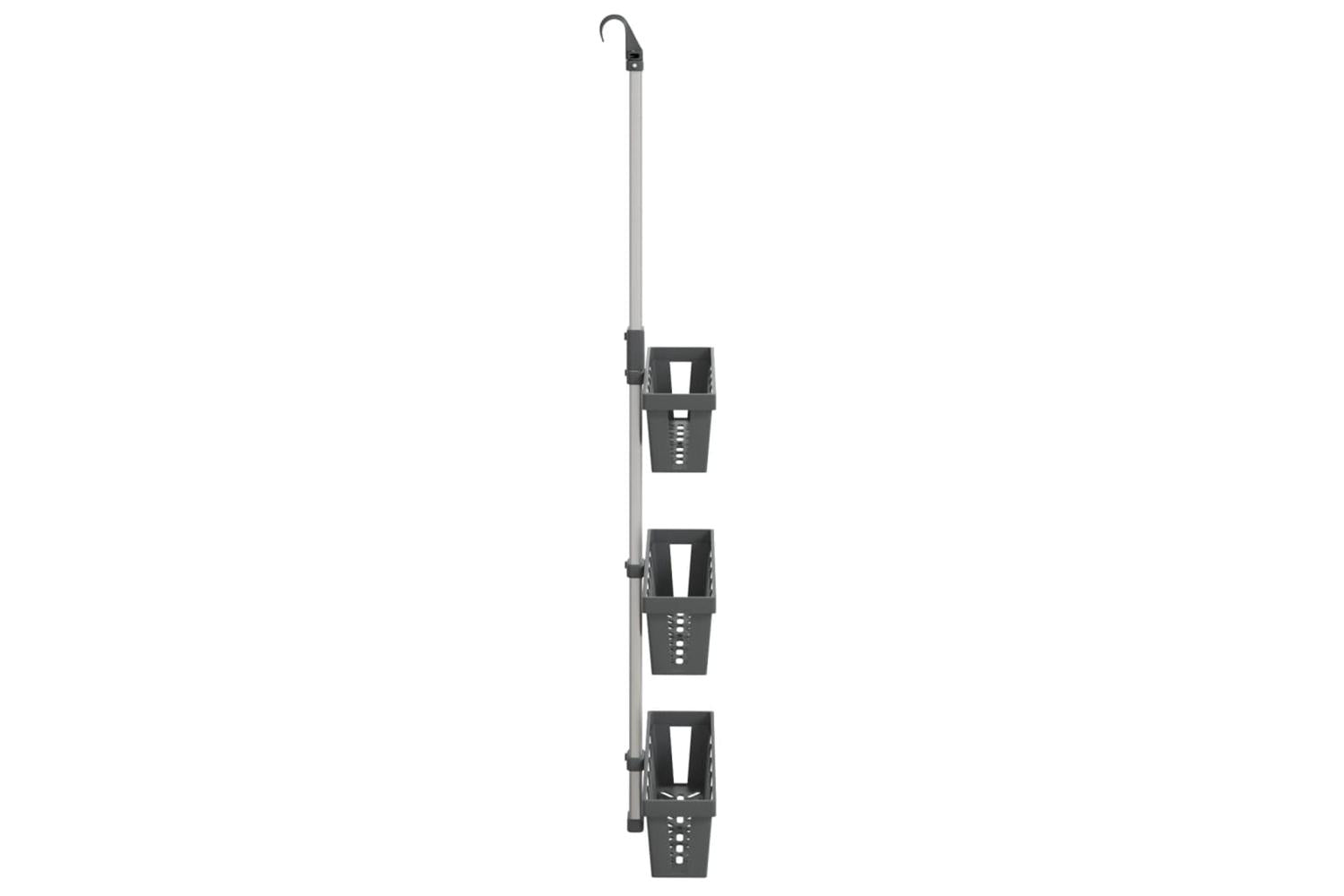 Shower Hanger Shelf 30x15x67-105 Cm Aluminium-4