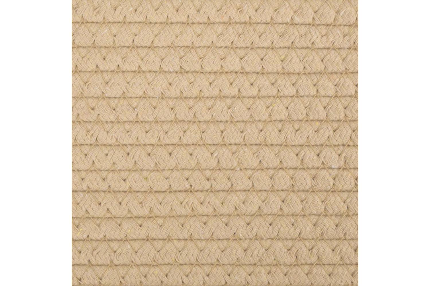 Storage Basket Beige And White 38x46 Cm Cotton-7