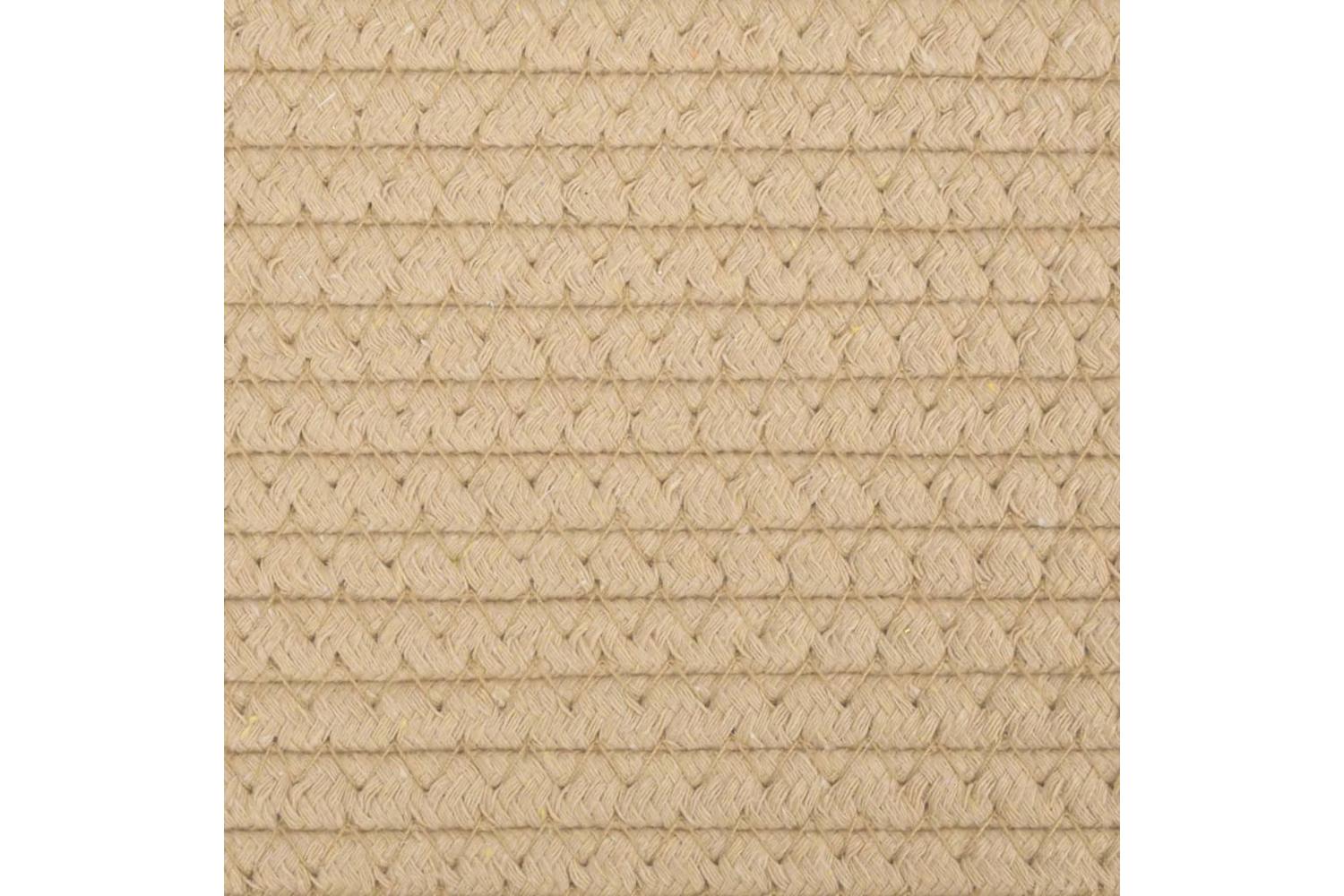 Storage Basket Beige And White 40x35 Cm Cotton-7