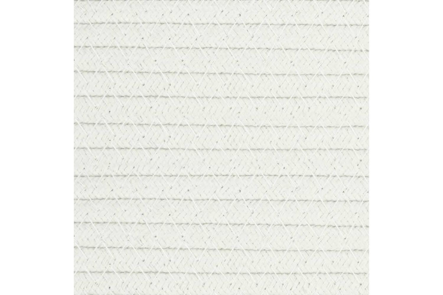 Storage Basket Beige And White 40x35 Cm Cotton-8