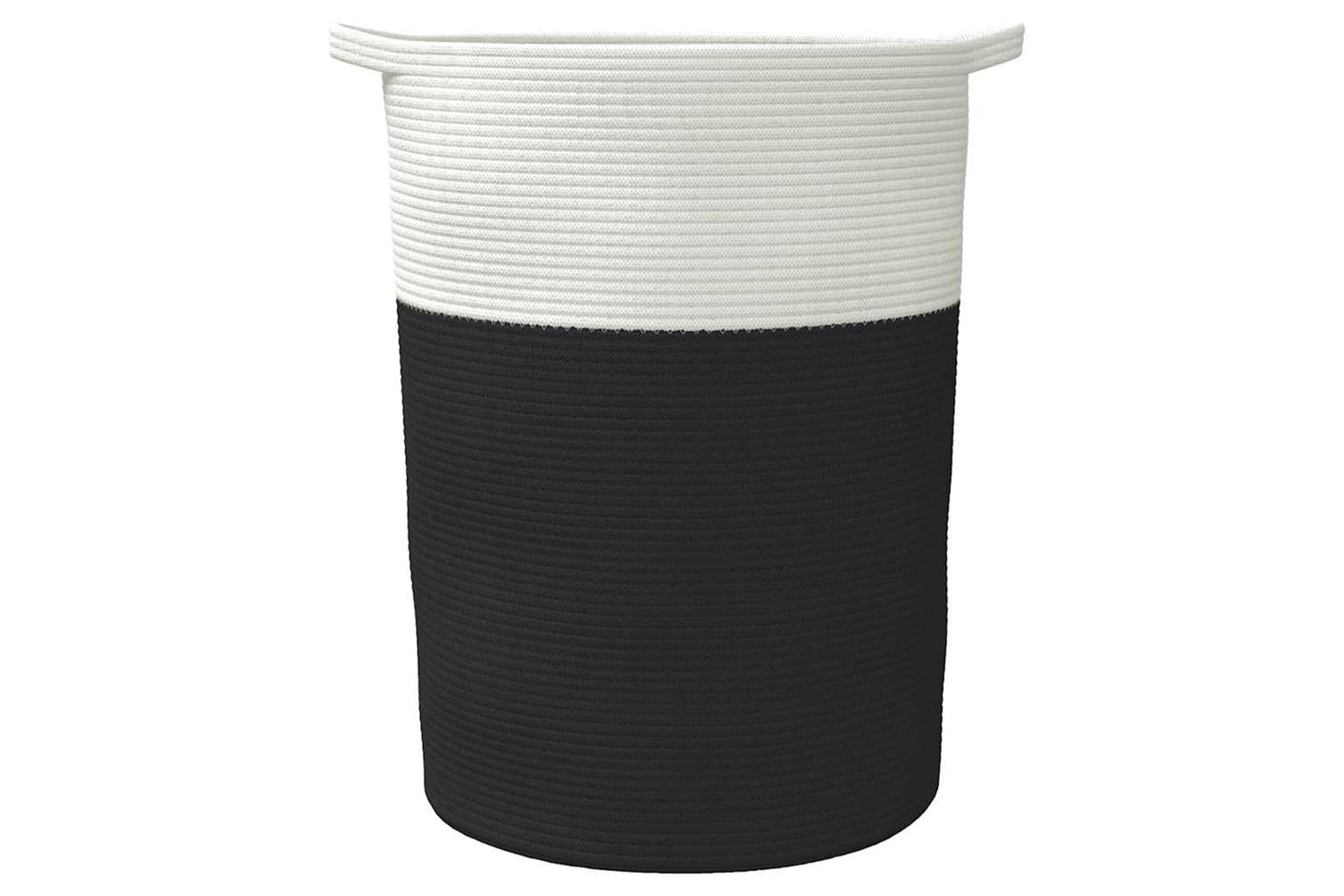 Storage Basket Black And White 49x65 Cm Cotton-4