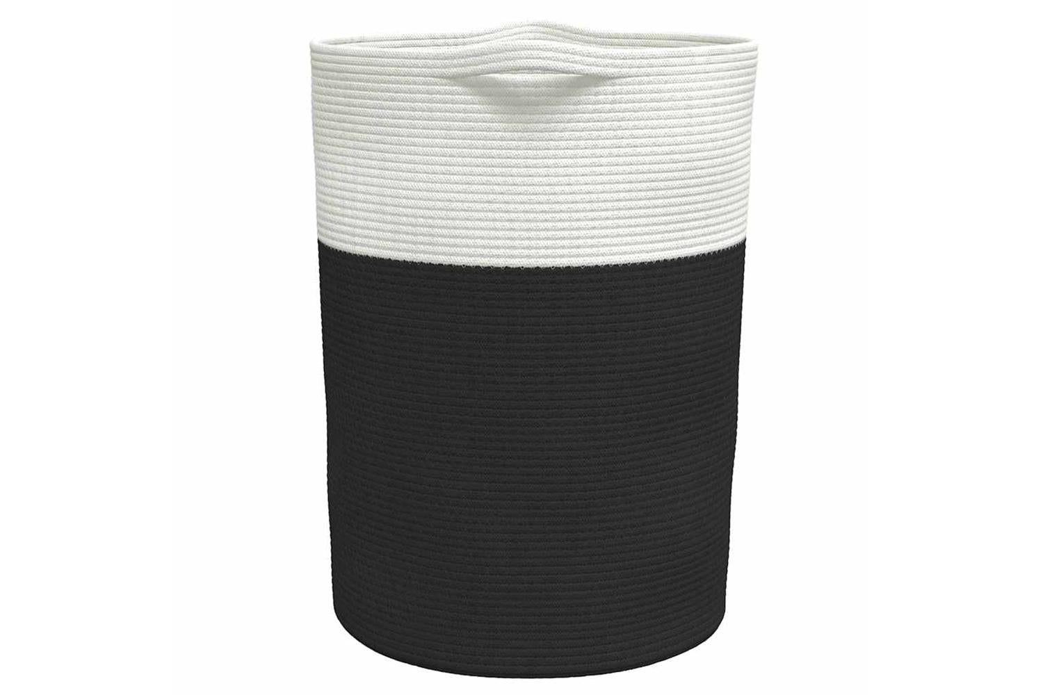 Storage Basket Black And White 49x65 Cm Cotton-5