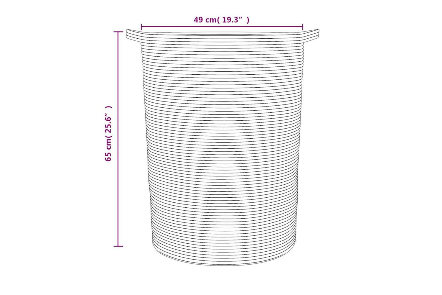 Storage Basket Black And White 49x65 Cm Cotton-9