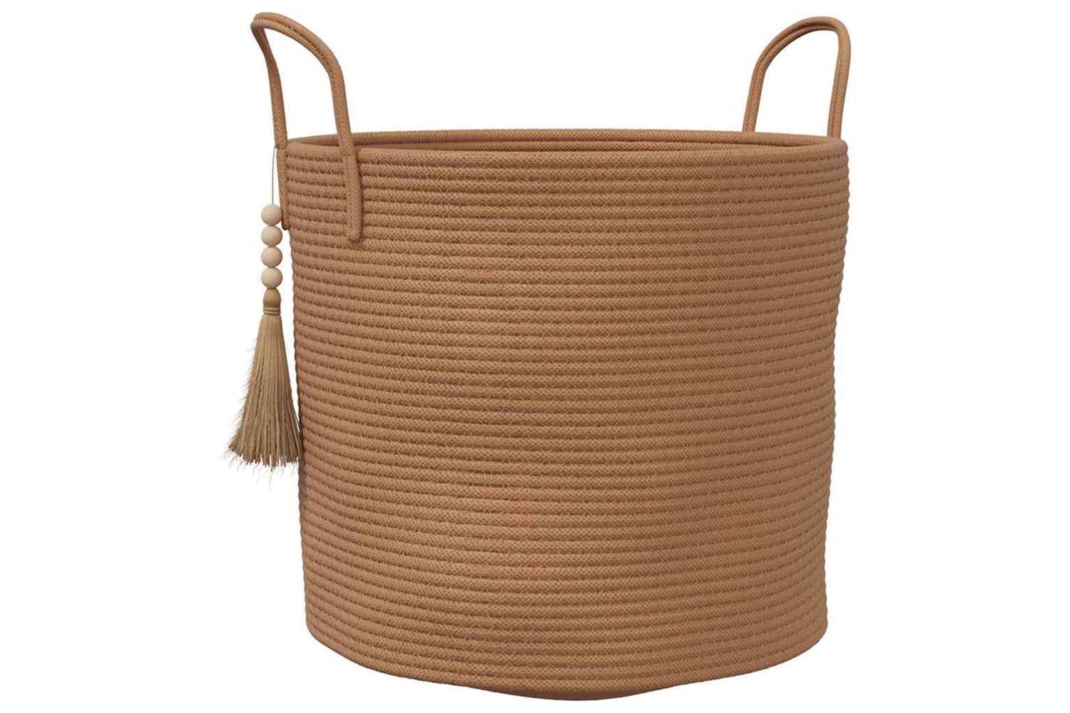 Storage Basket Brown 40x35 Cm Cotton-2