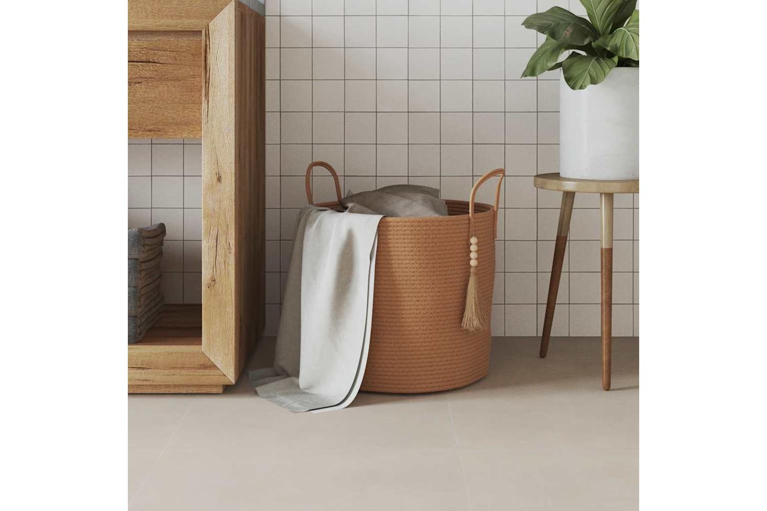 Storage Basket Brown 40x35 Cm Cotton-3
