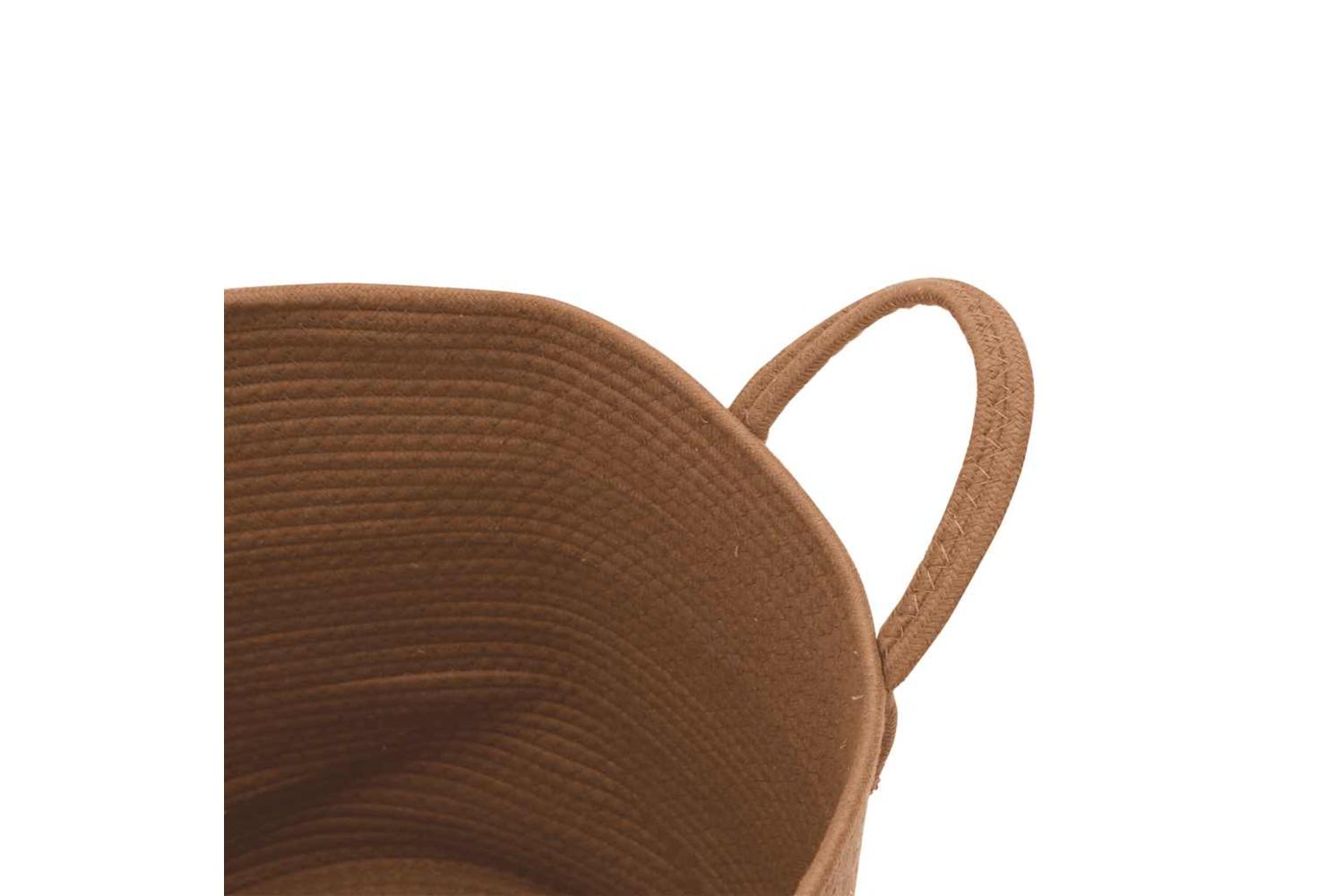 Storage Basket Brown 40x35 Cm Cotton-6