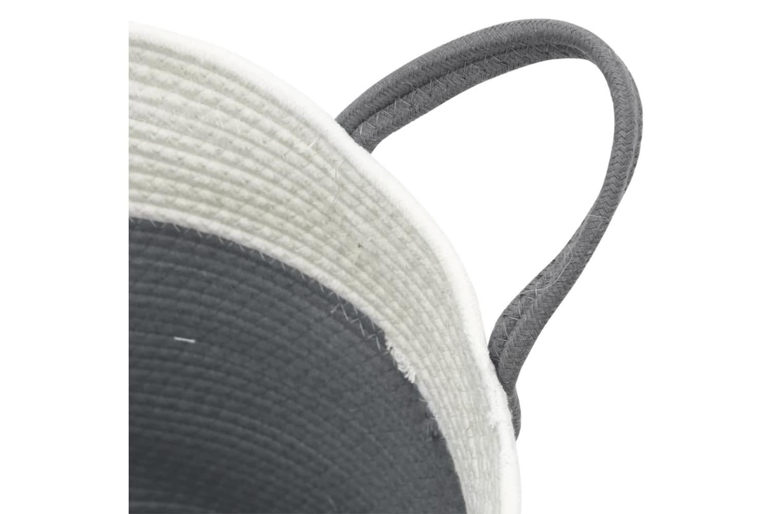 Storage Basket Grey And White 38x46 Cm Cotton-6