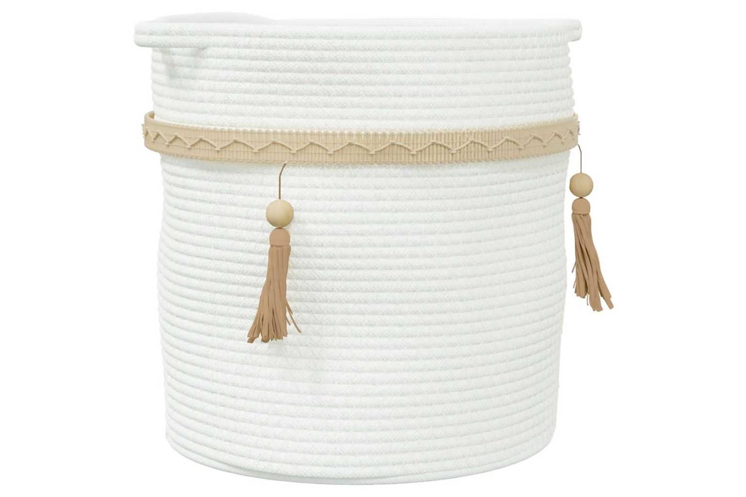Storage Basket White 38x36 Cm Cotton-2