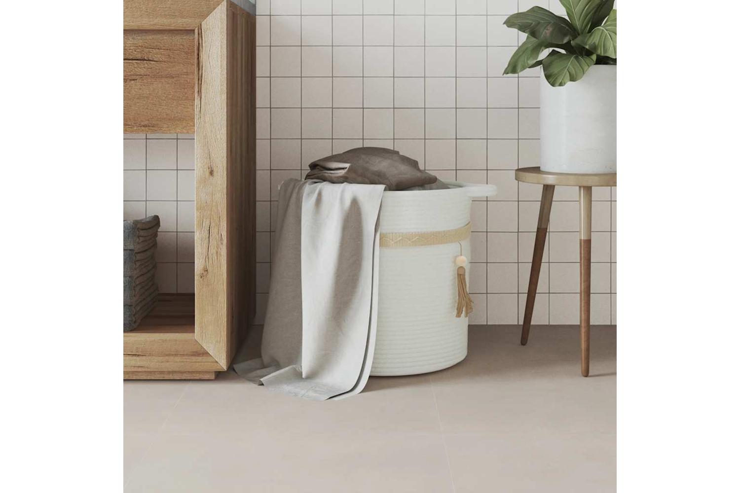 Storage Basket White 38x36 Cm Cotton-3