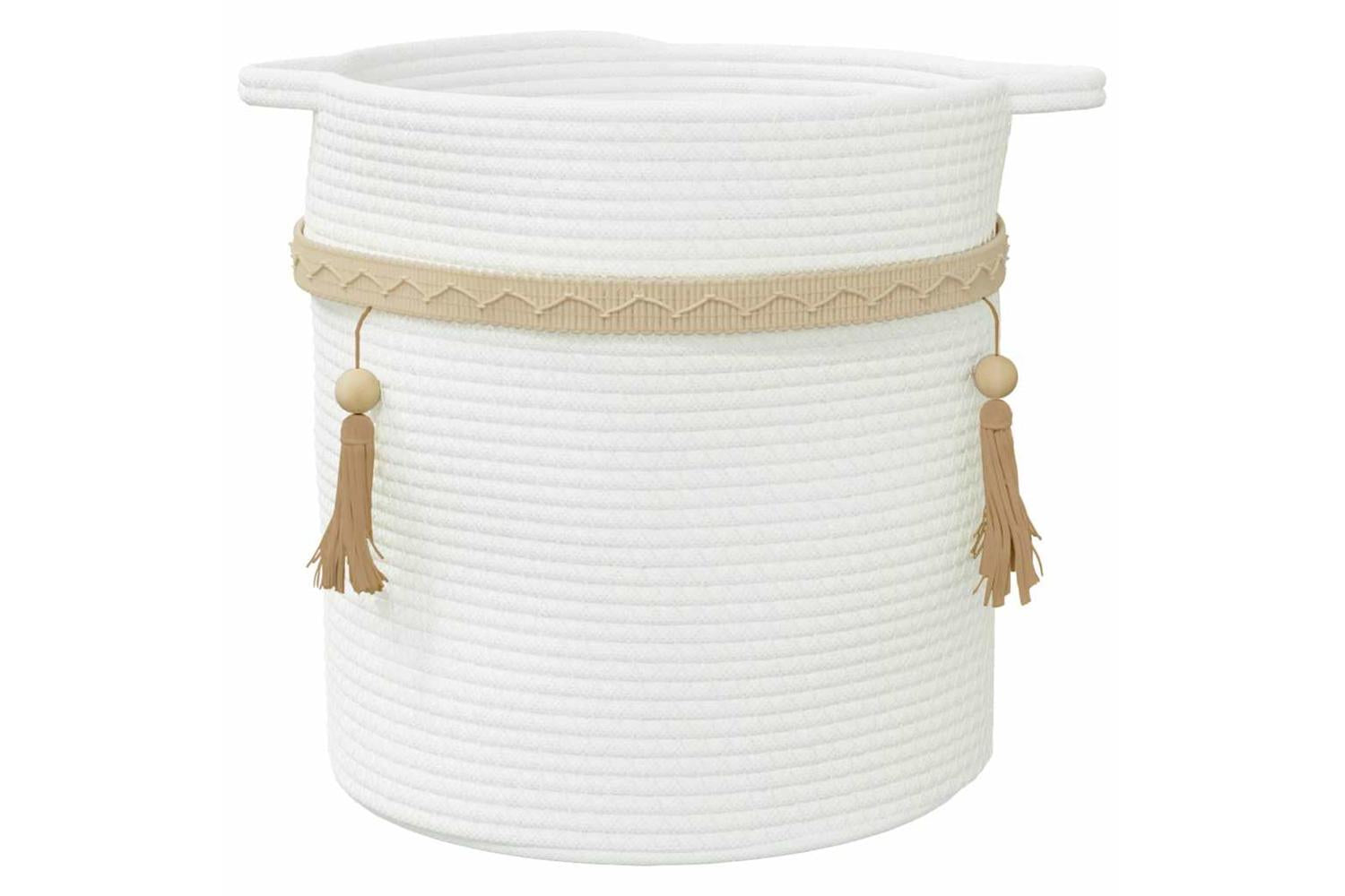Storage Basket White 38x36 Cm Cotton-4