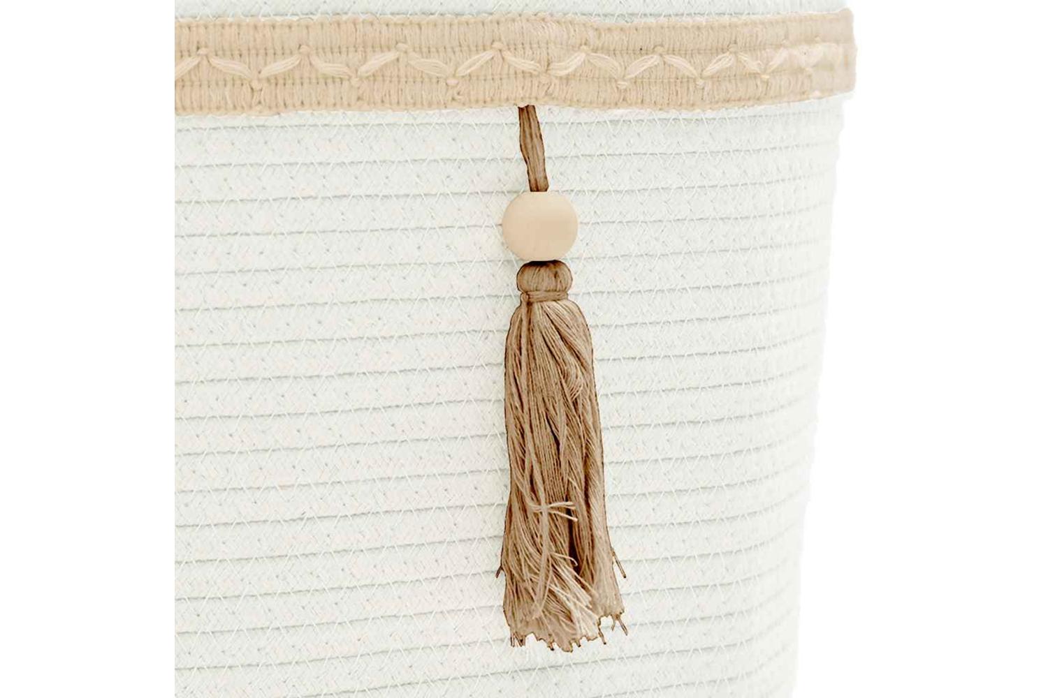 Storage Basket White 38x36 Cm Cotton-7
