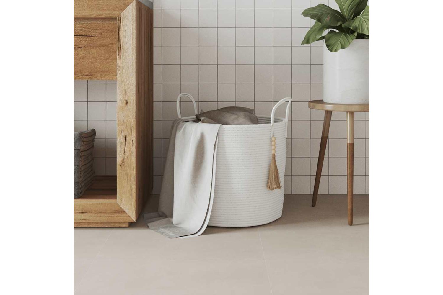 Storage Basket White 40x35 Cm Cotton-3