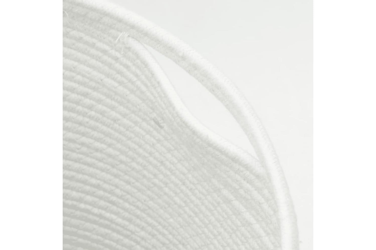 Storage Basket With Lid White And Black 40x35 Cm Cotton-7