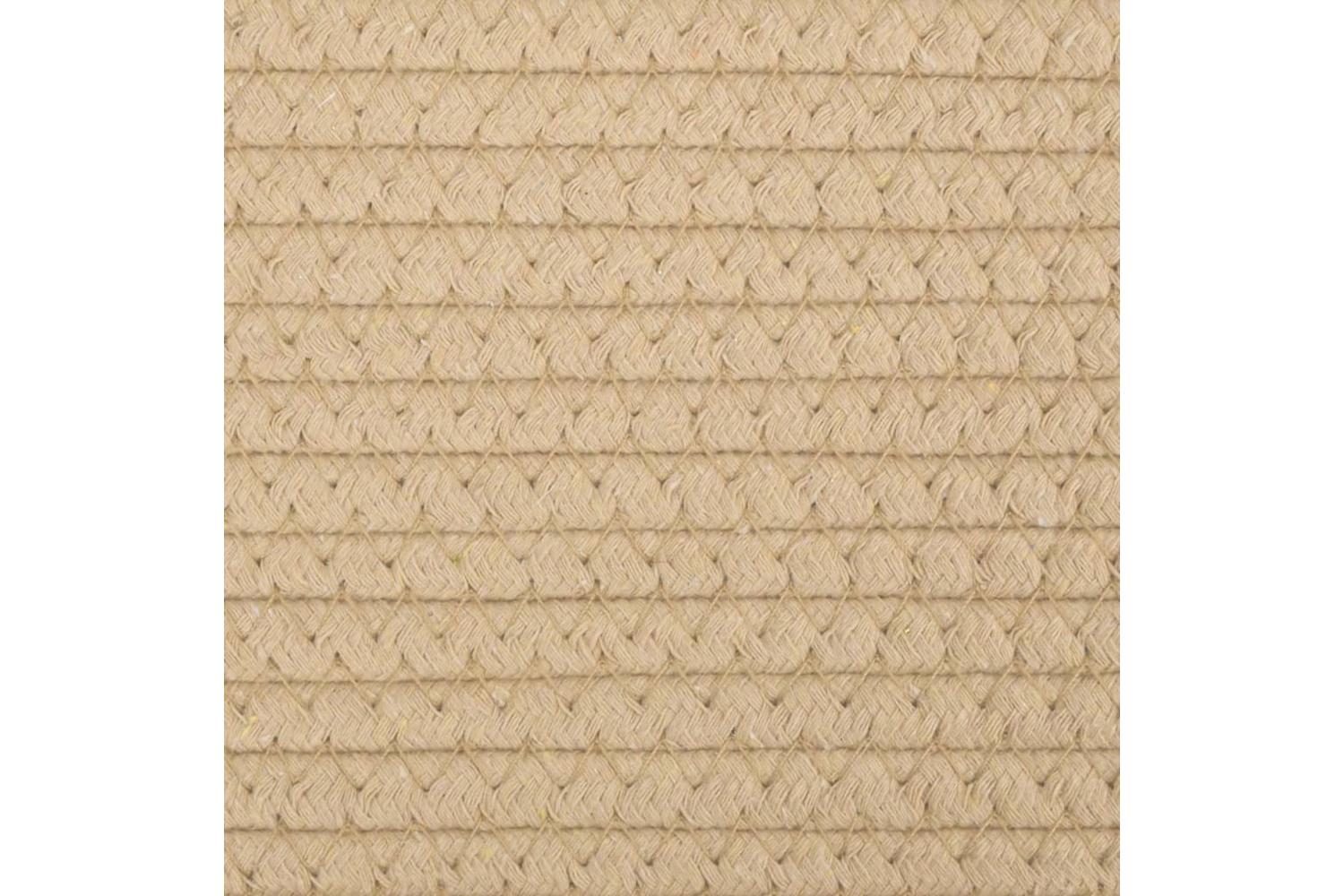 Storage Baskets 2 Pcs Beige And White 28x28 Cm Cotton-8
