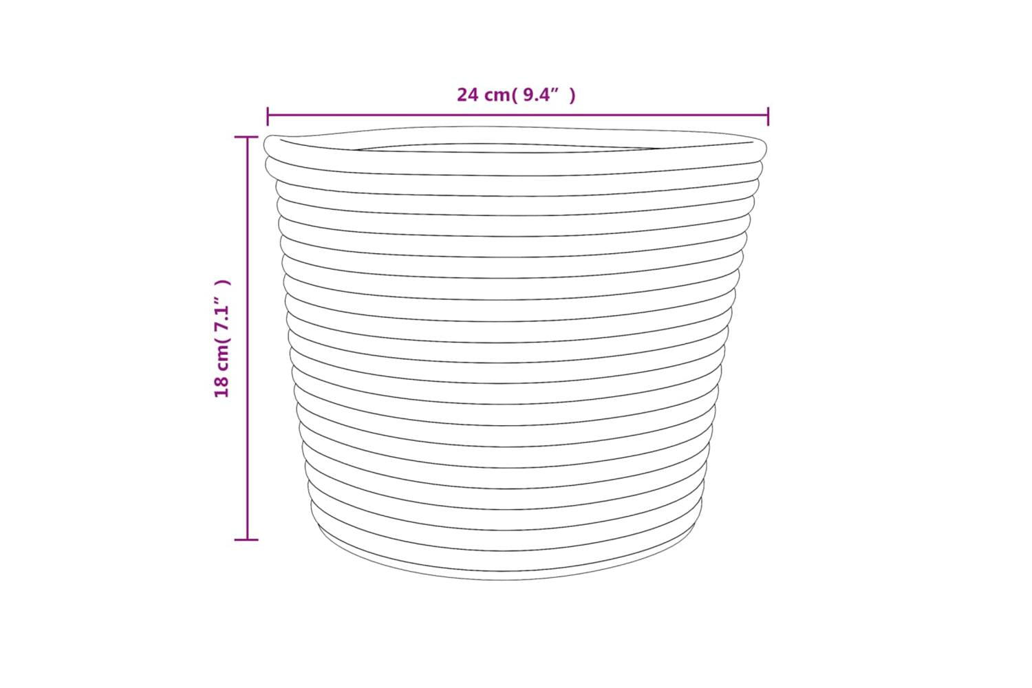 Storage Baskets 2 Pcs Brown And White 24x18 Cm Cotton-10
