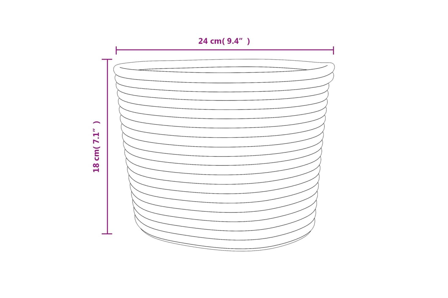 Storage Baskets 2 Pcs Grey And White 24x18 Cm Cotton-10
