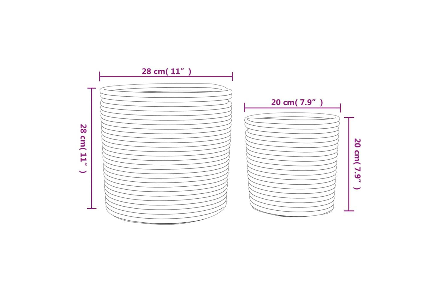 Storage Baskets 2 Pcs White And Black Cotton-9