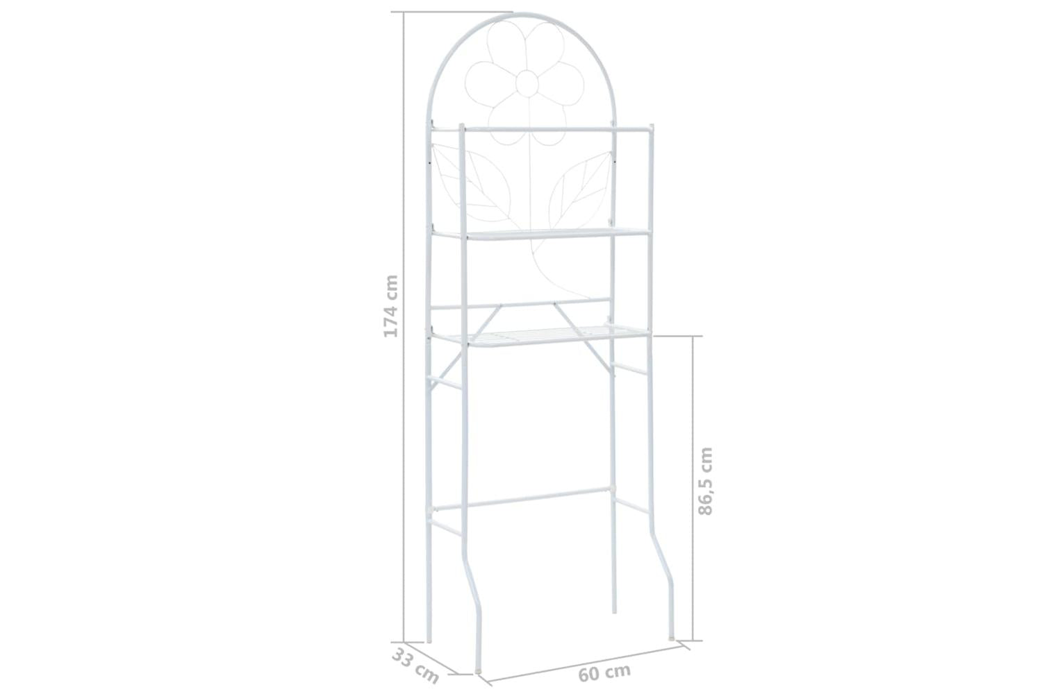 Toilet Rack White 60x33x174 Cm-7