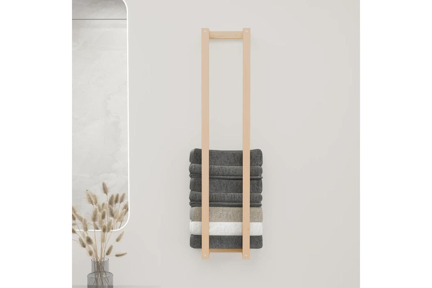 Towel Rack 23x18x110 Cm Solid Wood Pine-3